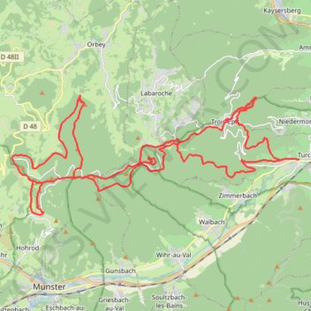 Des Trois-Épis au Glasborn GPS track, route, trail