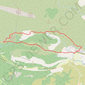Circuit du collet de Gilibert, Coursegoules GPS track, route, trail