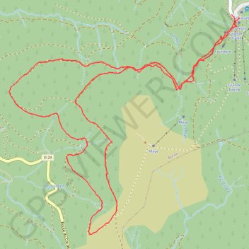 La croix de Bauzon en raquettes GPS track, route, trail
