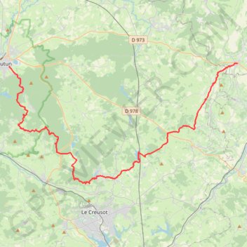 GR137 Randonnée de Autun (Saône-et-Loire) à Nolay (Côte-d'Or) GPS track, route, trail