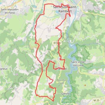 Rallye de Grangent - Saint-Just-Saint-Rambert GPS track, route, trail
