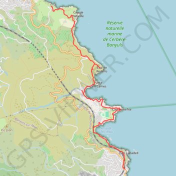 De Banyuls à Cerbère par le sentier littoral GPS track, route, trail