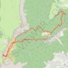 Les Crocs face Est depuis Saint Ange (Vercors) GPS track, route, trail