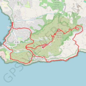 Les Forts de la Colle Noire GPS track, route, trail