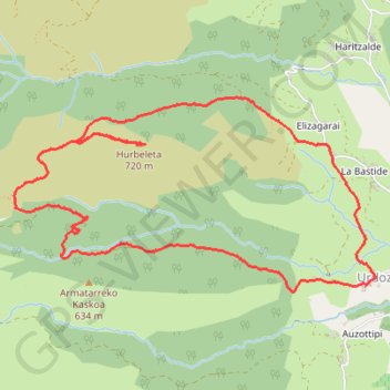 Huberleta depuis Urdos GPS track, route, trail