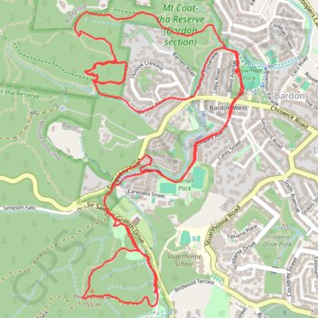 Bardon trails GPS track, route, trail
