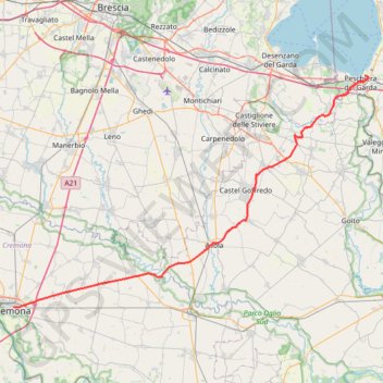 Cremona Peschiera del Garda GPS track, route, trail