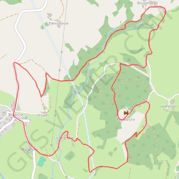 Randonnée à la Tour de Peyrebrune - Alrance GPS track, route, trail