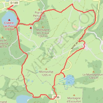 Les Trois Lacs GPS track, route, trail