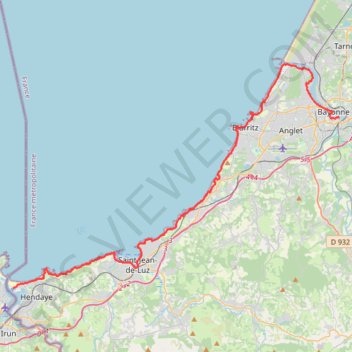 Bayonne - Hendaye GPS track, route, trail