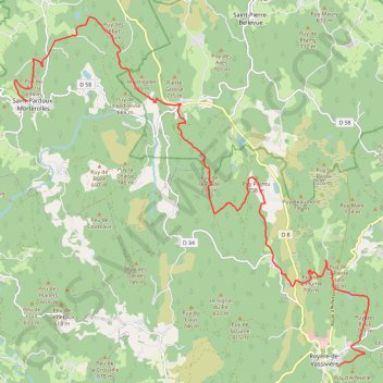 TMV24 Balisage Royère St Pardoux 22 kms GPS track, route, trail