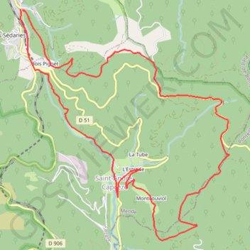 Randonnée à Villefort en Lozère GPS track, route, trail