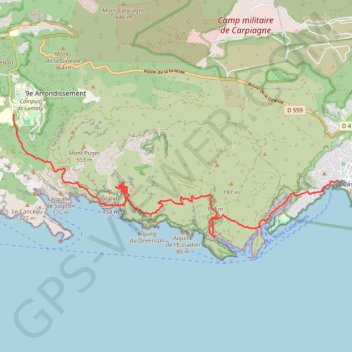 Calanque marseille cassis GPS track, route, trail