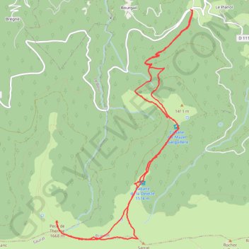 Sarrat de la Pelade et Pech de Therme Hiver GPS track, route, trail