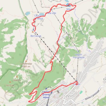 Leysin depuis le kuklos GPS track, route, trail