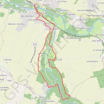 Esvres LB GPS track, route, trail