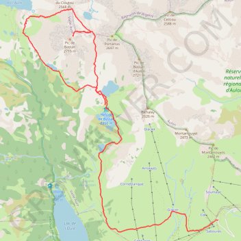 Tour du pic de Bastan GPS track, route, trail
