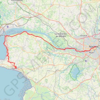 Nantes Pornic GPS track, route, trail