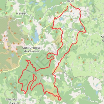 Château Vert - Flayat GPS track, route, trail