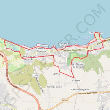 Cotentin - Pointe du Heu GPS track, route, trail