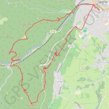 Saverne, Greifenstein, Brotschberg, Geroldseck, Haut-Barr GPS track, route, trail