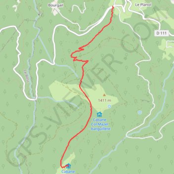 Cabane de La Deveze GPS track, route, trail