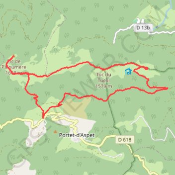 Pic de Paloumere GPS track, route, trail