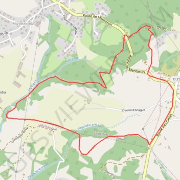 Balade d'Artague GPS track, route, trail